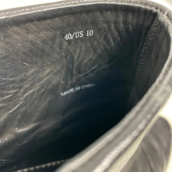 Rag & Bone Classic Newbury Women’s Black Leather Ankle Boots Size 10 Block Heel - Picture 6 of 11